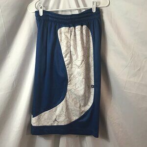 Jordan Vintage Old Style Classic Silver Emblem Athletic Sport Cut Shorts